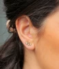 Boucles d’oreilles dorées Zag Bijoux 3 zirconiums