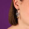Boucles d'oreilles pointes Taratata Bijoux Ciboulette Métal, strass, perles en verre