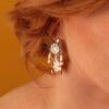Boucles d'oreilles dormeuses Taratata Bijoux Lovely avec des perles en verres et des perles heishi