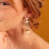 Boucles d'oreilles pointes Taratata Bijoux Lovely avec des perles de verres et des perles heishi