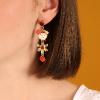 Boucles d'oreilles pointes Taratata Bijoux Orient avec perles en verre et microbilles en métal