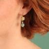 Boucles d'oreilles dormeuses Taratata Bijoux avec perles en verre et perles en Jade.