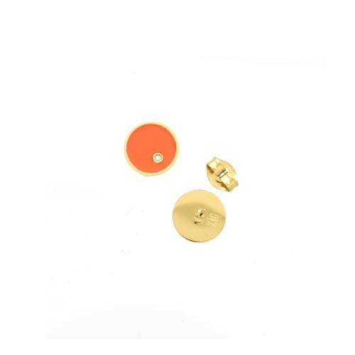 Boucles d’oreilles dorées Zag Bijoux Roland orange
