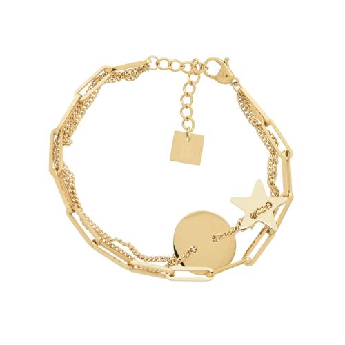 Bracelet doré triple chaîne Zag Bijoux Star