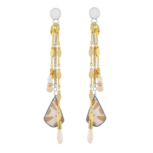 Boucles d'oreilles pointes Taratata Bijoux Lovely avec des perles de verre et des perles heishi
