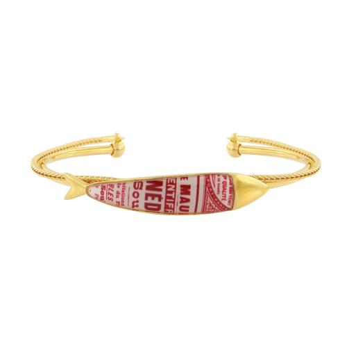 Bracelet Taratata Bijoux Sardine en rouge