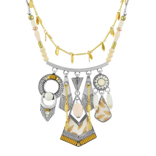 Collier Taratata Bijoux Orient avec perles en verre et perles heishi.